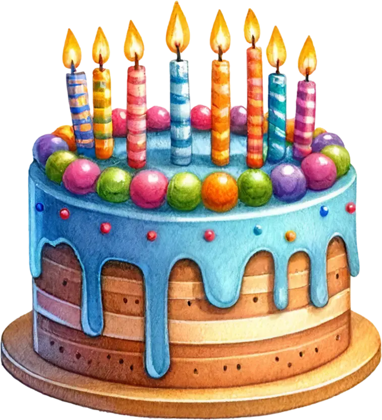 Happy Birthday clipart 02 - Inviora Studio