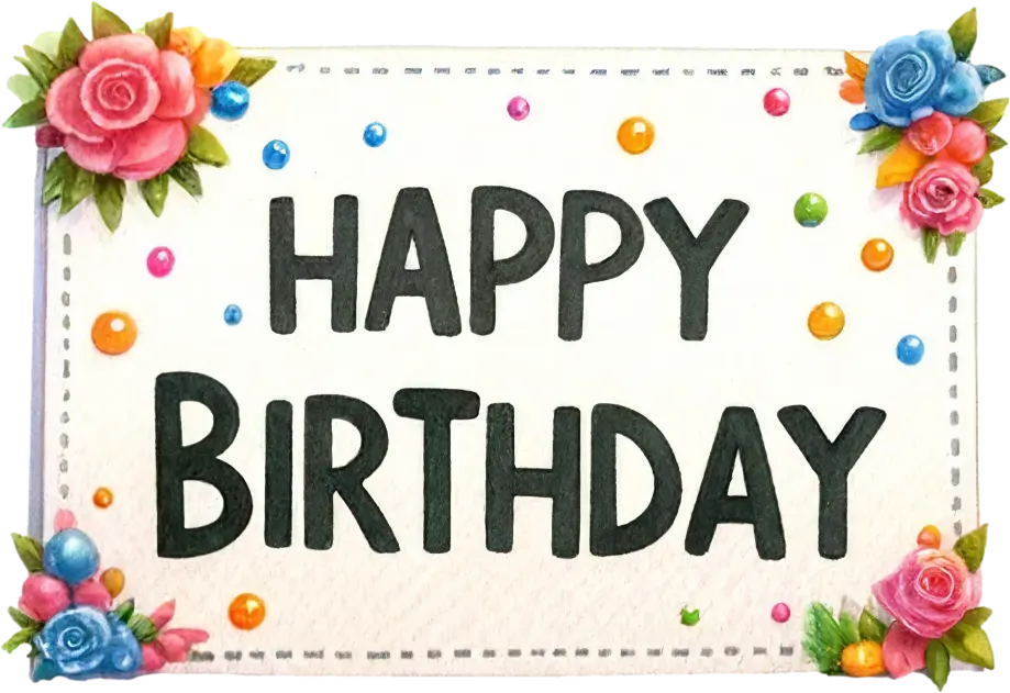 Happy Birthday clipart 03 - Inviora Studio